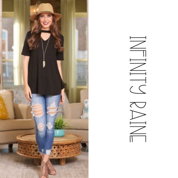 ELEGANT Black Choker Style Tunic for Summer - Picture 4 of 7